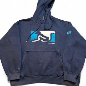 Vintage Drunkn Munky Y2K punk skater hoodie size large